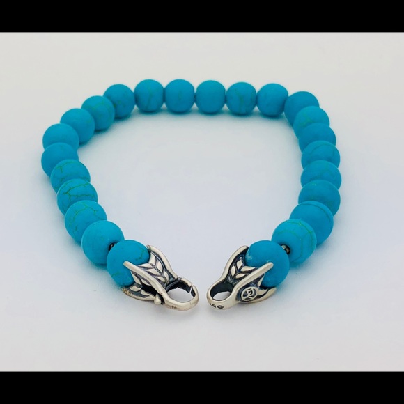 David Yurman Turquoise Beaded Bracelet 7.25” - Picture 5 of 5